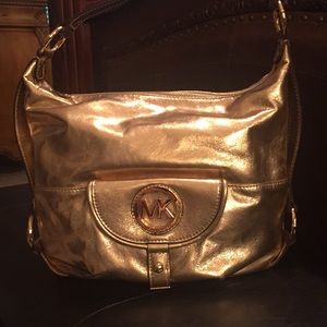 Gold metallic Michael Kors bag